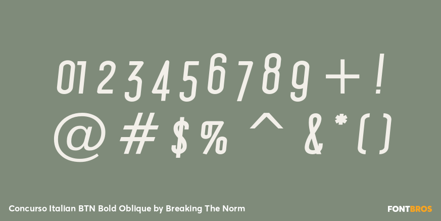 Concurso Italian BTN Bold Oblique Font Poster #1