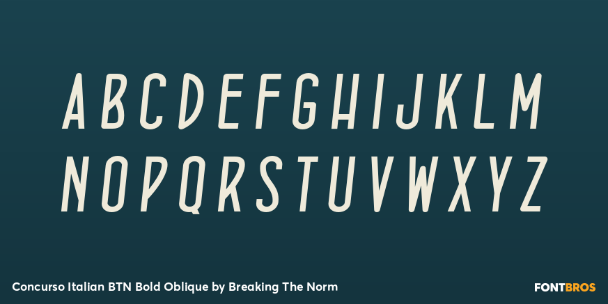 Concurso Italian BTN Bold Oblique Font Poster #1