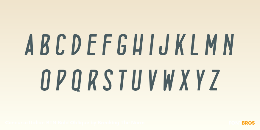 Concurso Italian BTN Bold Oblique Font Poster #1