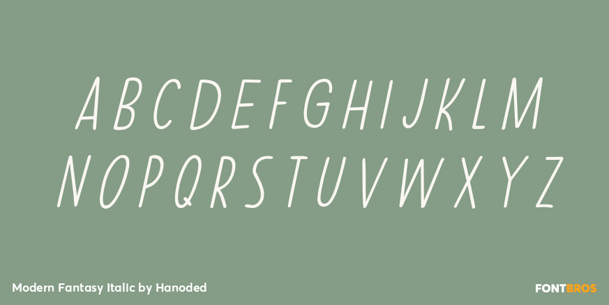 Modern Fantasy Italic Font Poster #2