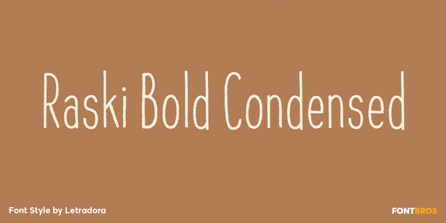Raski Bold Condensed Poster