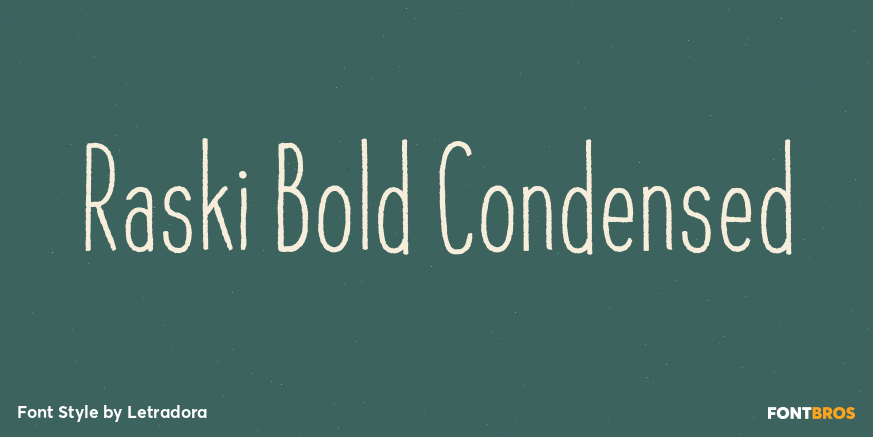 Raski Bold Condensed Poster