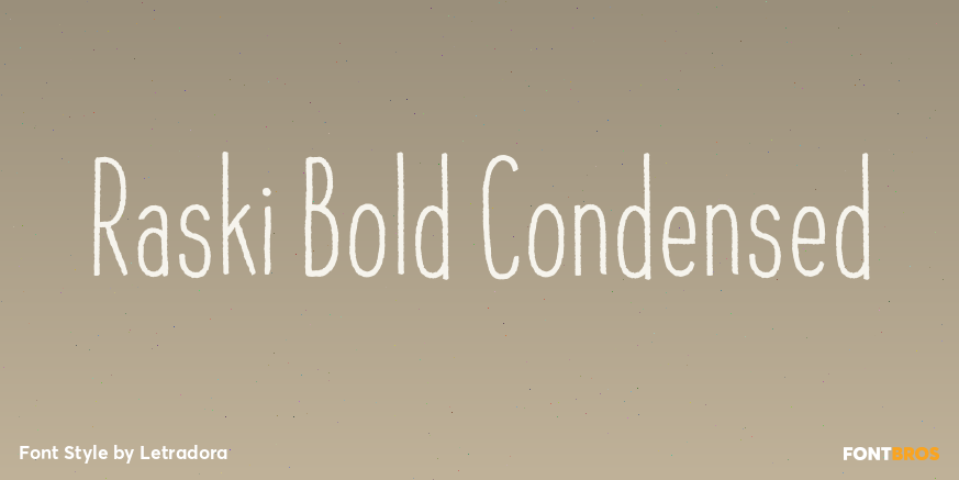 Raski Bold Condensed Poster