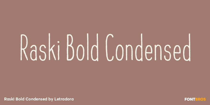 Raski Bold Condensed Poster