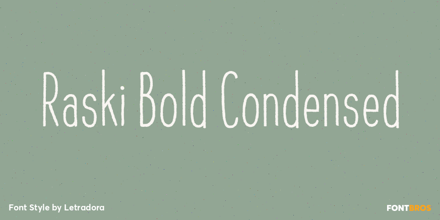 Raski Bold Condensed Poster