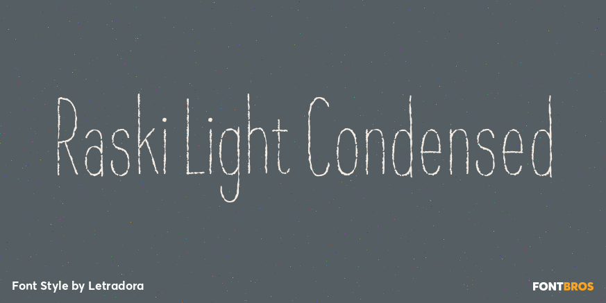 Raski Light Condensed Font Poster #1