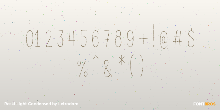 Raski Light Condensed Font Poster #4