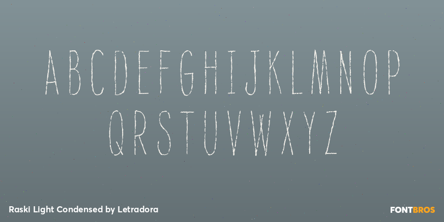 Raski Light Condensed Font Poster #2