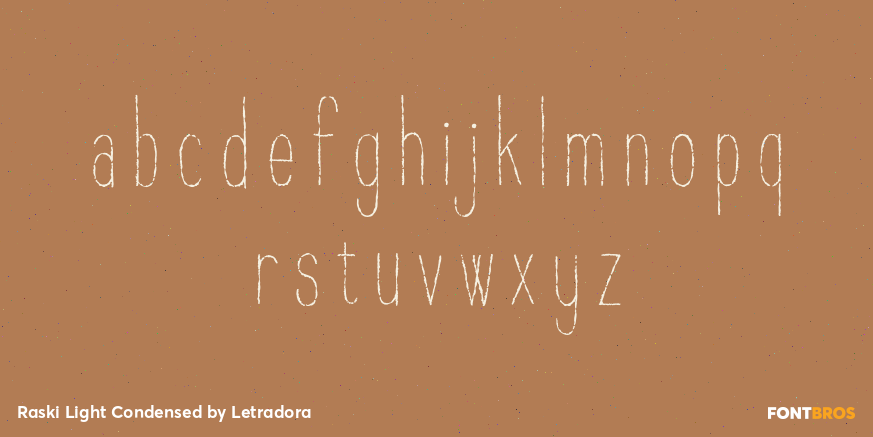 Raski Light Condensed Font Poster #3