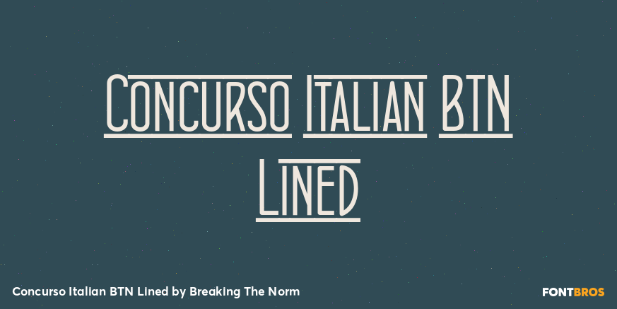 Concurso Italian BTN Lined Font Poster #1