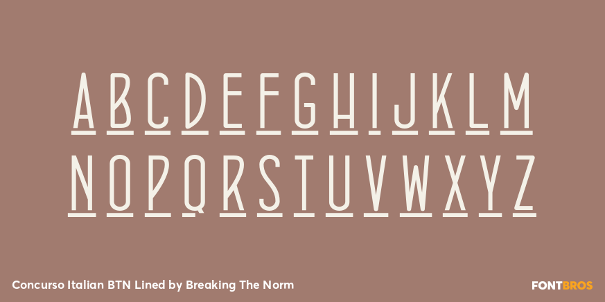 Concurso Italian BTN Lined Font Poster #2