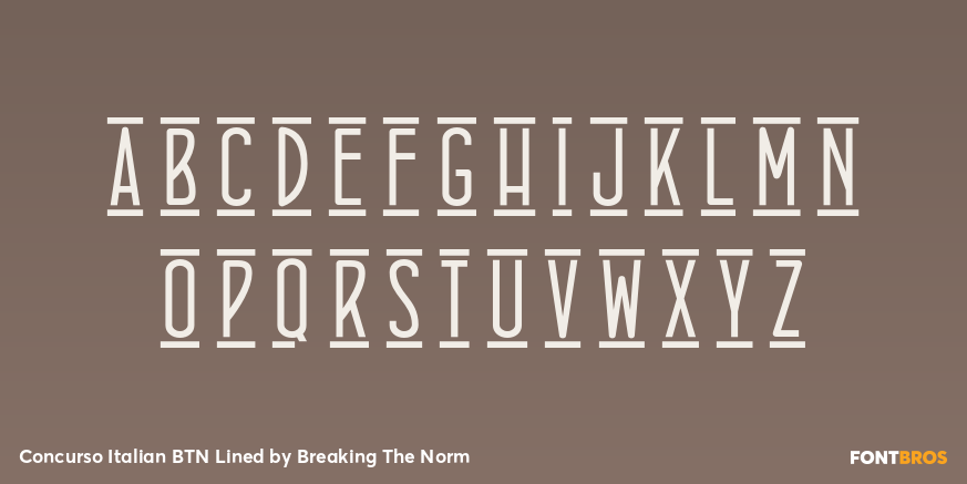 Concurso Italian BTN Lined Font Poster #3