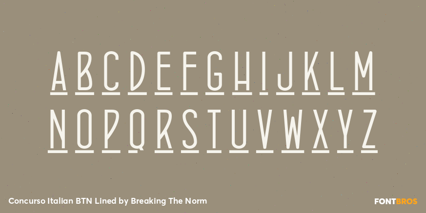 Concurso Italian BTN Lined Font Poster #1