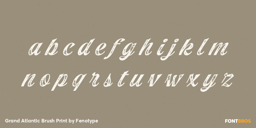 Grand Atlantic Brush Print Font Poster #1