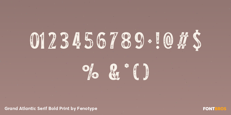Grand Atlantic Serif Bold Print Font Poster #1