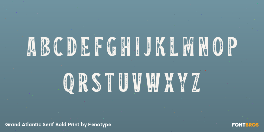 Grand Atlantic Serif Bold Print Font Poster #2