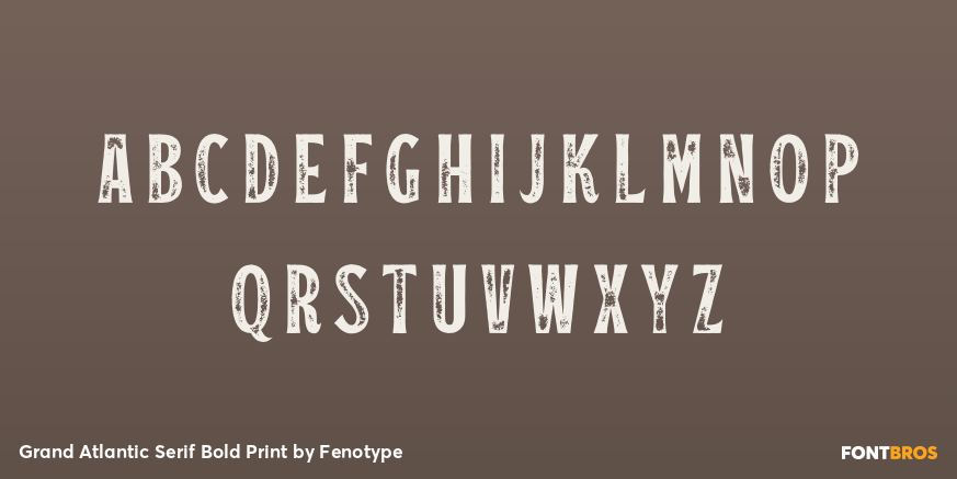 Grand Atlantic Serif Bold Print Font Poster #3