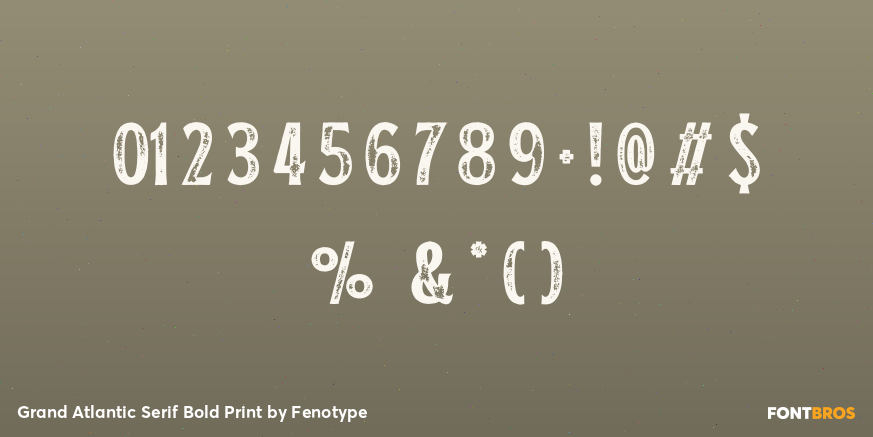 Grand Atlantic Serif Bold Print Font Poster #4