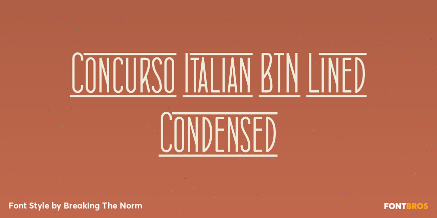 Concurso Italian BTN Lined Condensed Font Poster #1