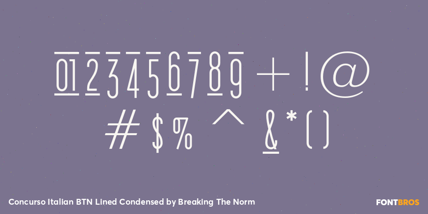 Concurso Italian BTN Lined Condensed Font Poster #1