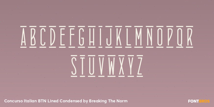 Concurso Italian BTN Lined Condensed Font Poster #3