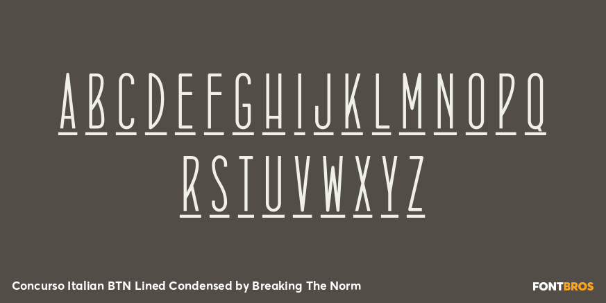 Concurso Italian BTN Lined Condensed Font Poster #1