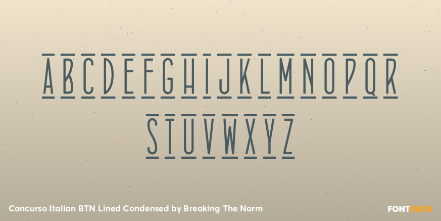 Concurso Italian BTN Lined Condensed Font Poster #1