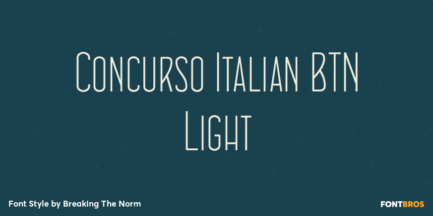 Concurso Italian BTN Light Font Poster #1