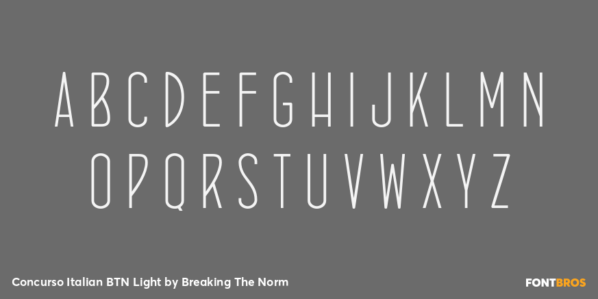 Concurso Italian BTN Light Font Poster #2