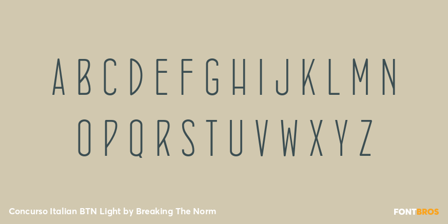 Concurso Italian BTN Light Font Poster #1
