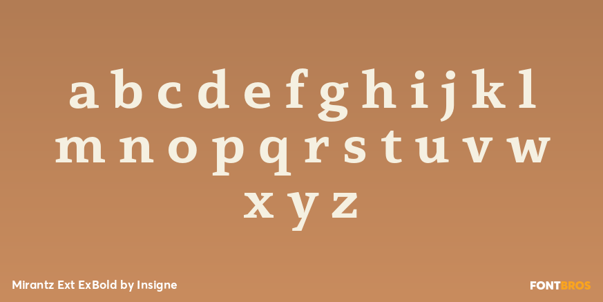 Mirantz Ext ExBold Font Poster #3