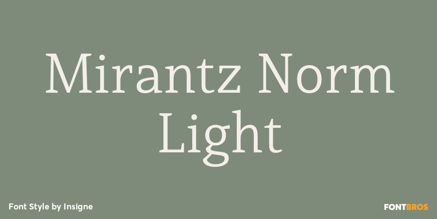 Mirantz Norm Light Font Poster #1