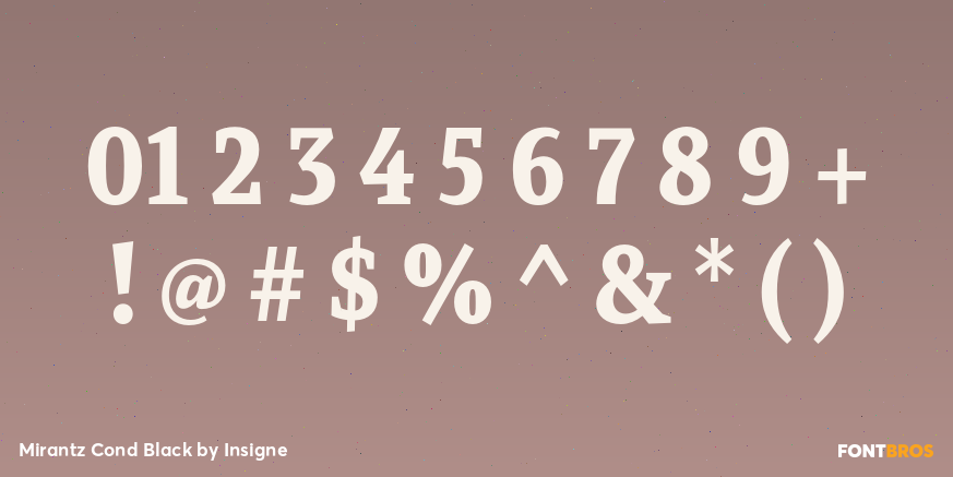 Mirantz Cond Black Font Poster #1