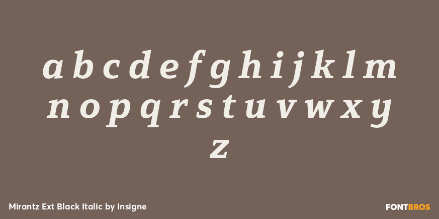 Mirantz Ext Black Italic Font Poster #3