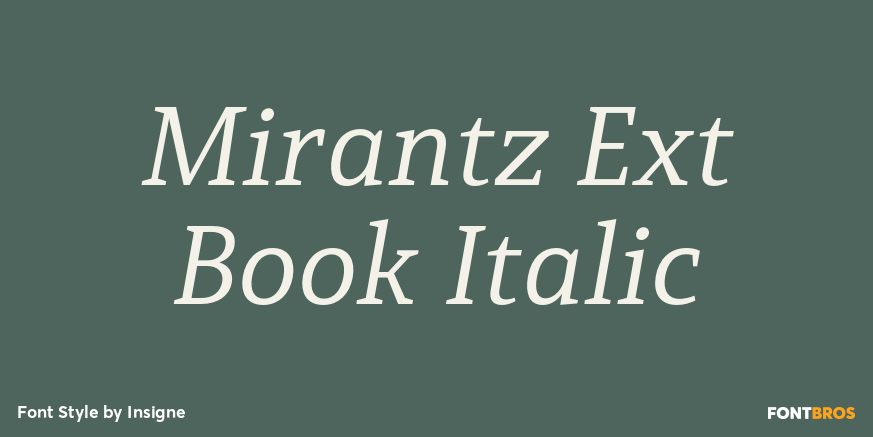Mirantz Ext Book Italic Poster