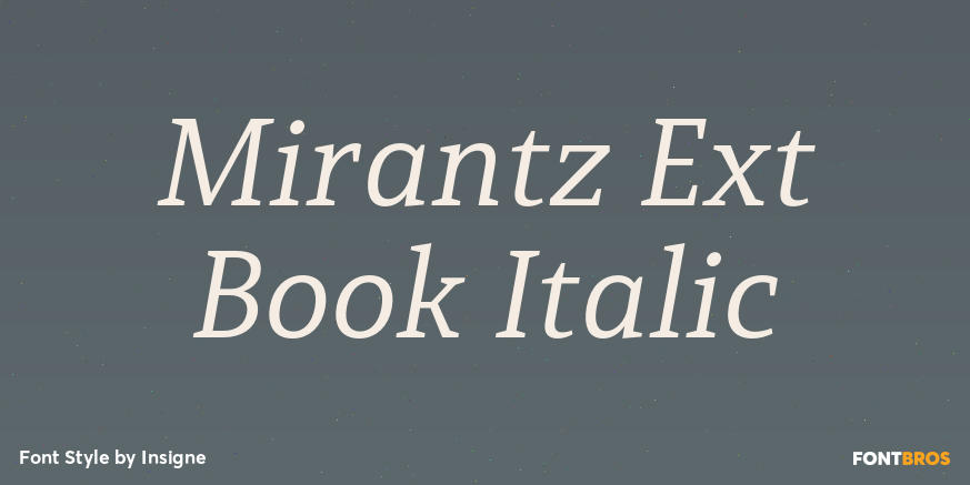 Mirantz Ext Book Italic Poster