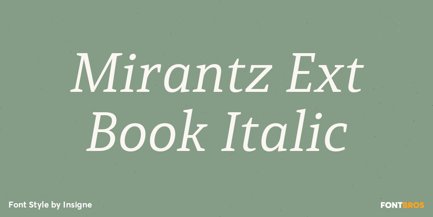 Mirantz Ext Book Italic Poster