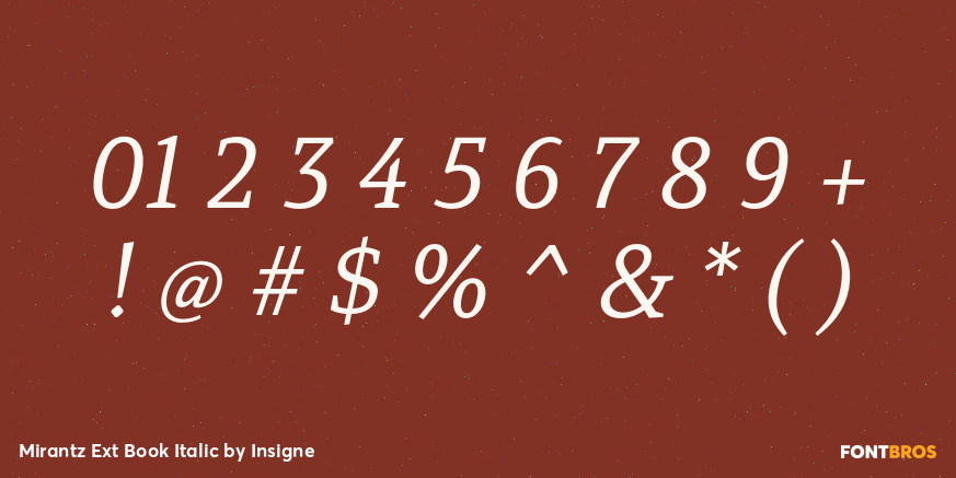 Mirantz Ext Book Italic Font Poster #1