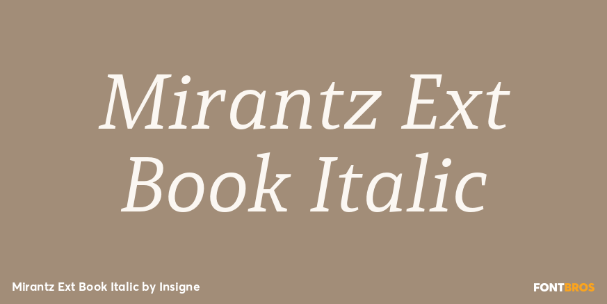 Mirantz Ext Book Italic Poster