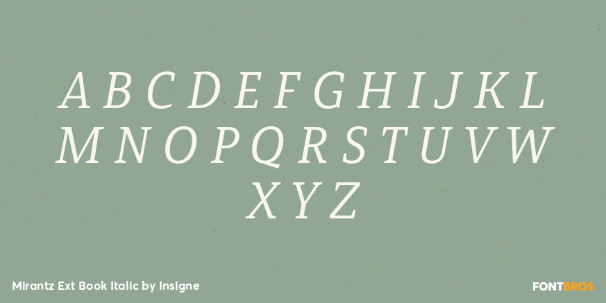 Mirantz Ext Book Italic Font Poster #1