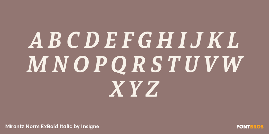 Mirantz Norm ExBold Italic Font Poster #2