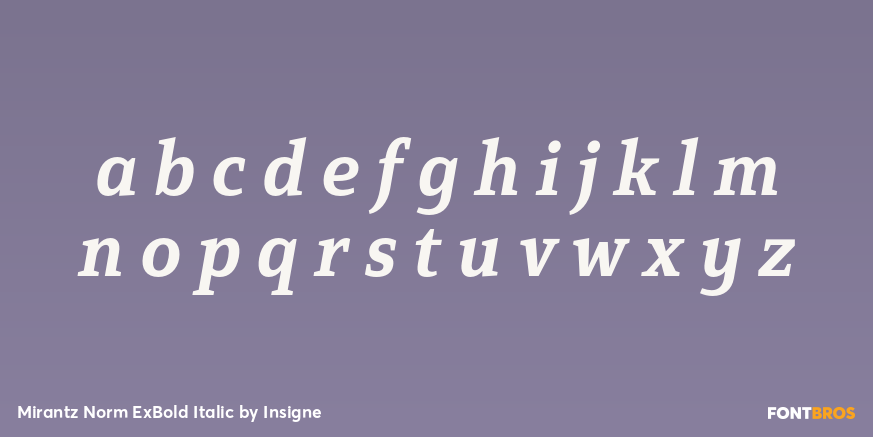 Mirantz Norm ExBold Italic Font Poster #3
