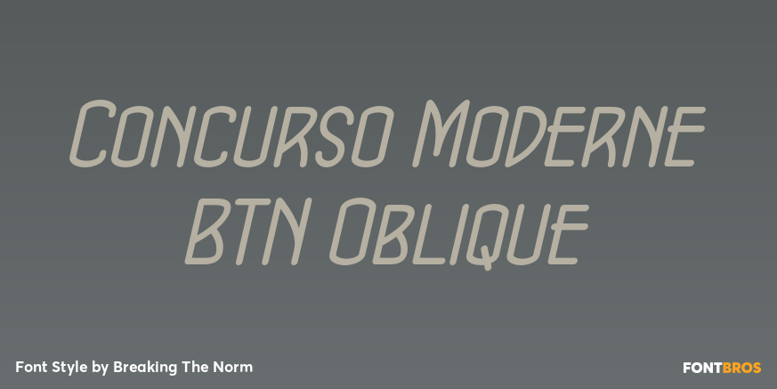 Concurso Moderne BTN Oblique Font Poster #1
