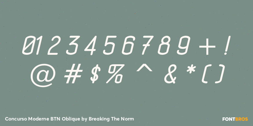 Concurso Moderne BTN Oblique Font Poster #1