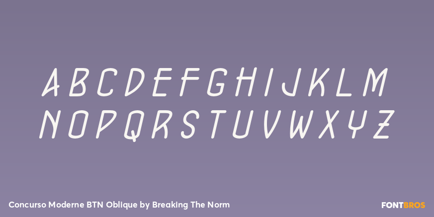 Concurso Moderne BTN Oblique Font Poster #2