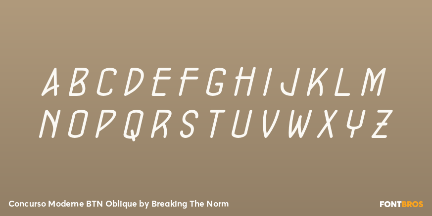 Concurso Moderne BTN Oblique Font Poster #1