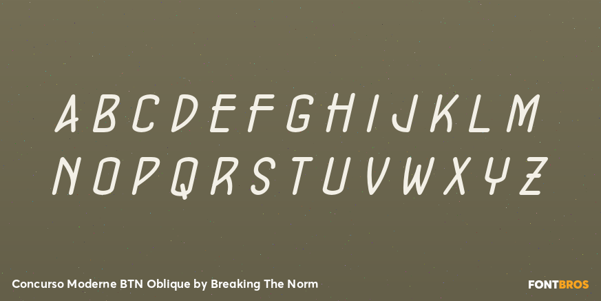 Concurso Moderne BTN Oblique Font Poster #1