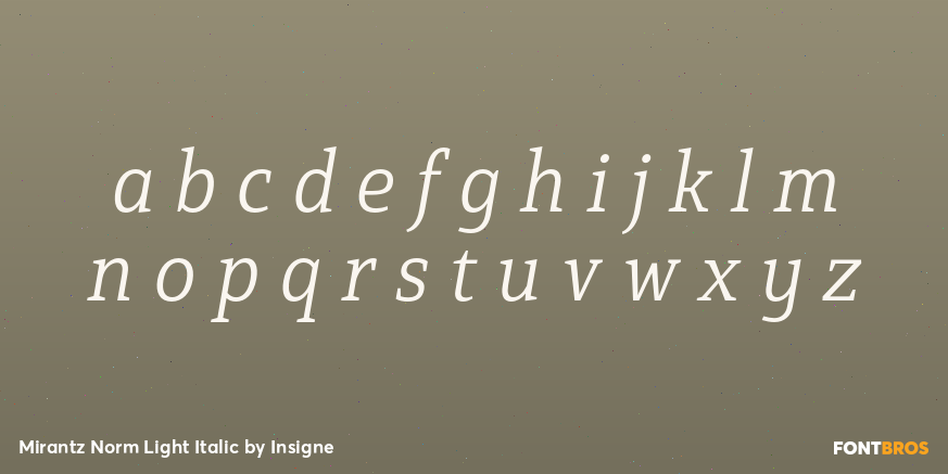 Mirantz Norm Light Italic Font Poster #3