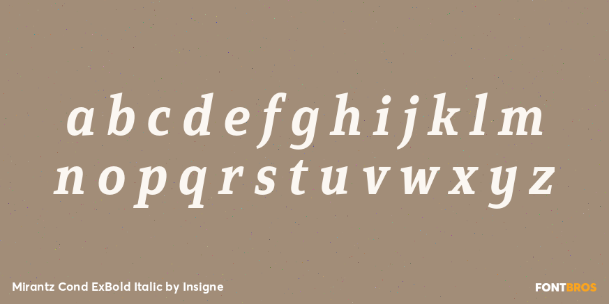 Mirantz Cond ExBold Italic Font Poster #3