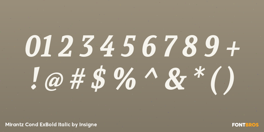Mirantz Cond ExBold Italic Font Poster #4